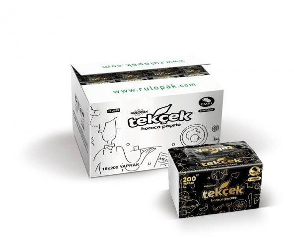 Rulopak Tekçek Horeca Dispenser Peçete 2 Katlı 200 Yaprak 18Li Paket - 3