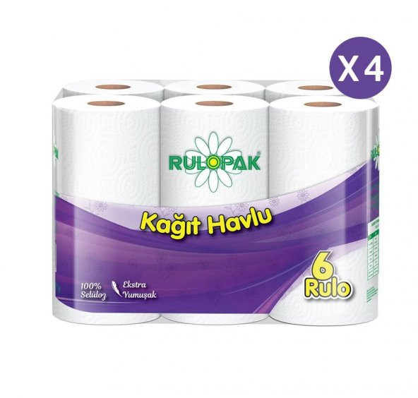 Rulopak Kağıt Havlu 2 Katlı 24Lü Paket