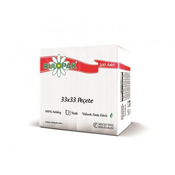 Rulopak Garson Katlama Peçete 33x33 100lü Paket 12 Adet - 2