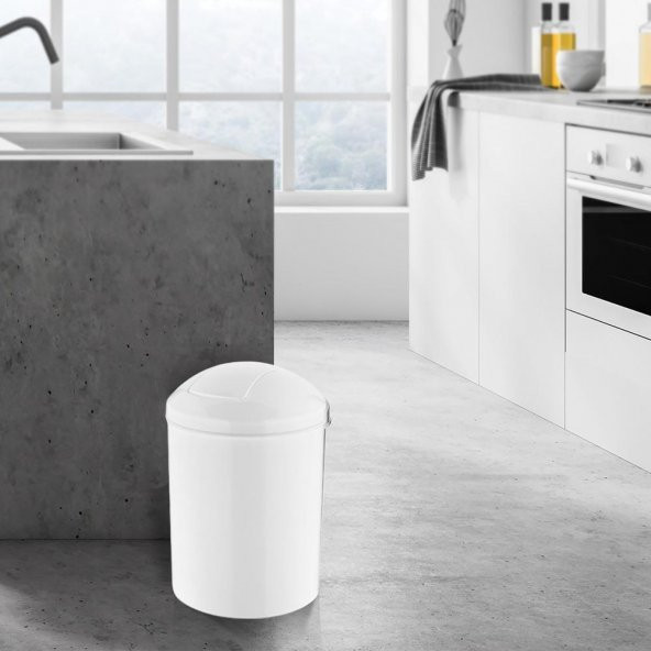 Rulopak Kelebek Kapak Çöp Kovası 15 Litre Beyaz
