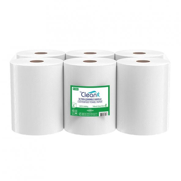 Rulopak By Clean İçten Çekmeli Kağıt Havlu 2 Katlı  58M 6Lı Paket 3,5 Kg - 5