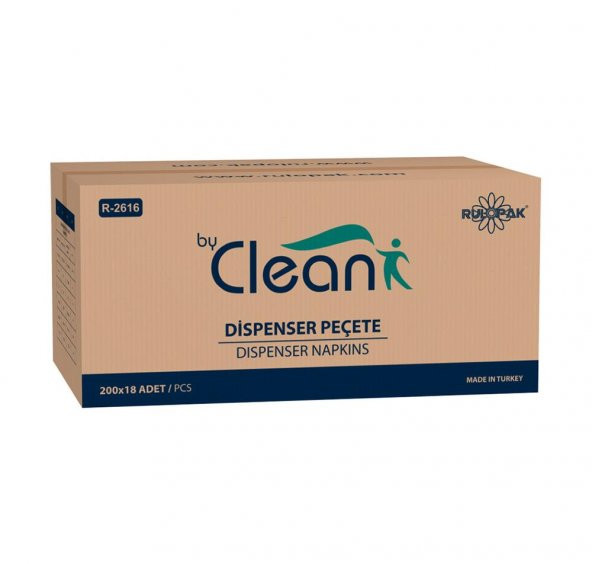 Rulopak By Clean Dispenser Peçete 200 Yaprak 18Li Paket