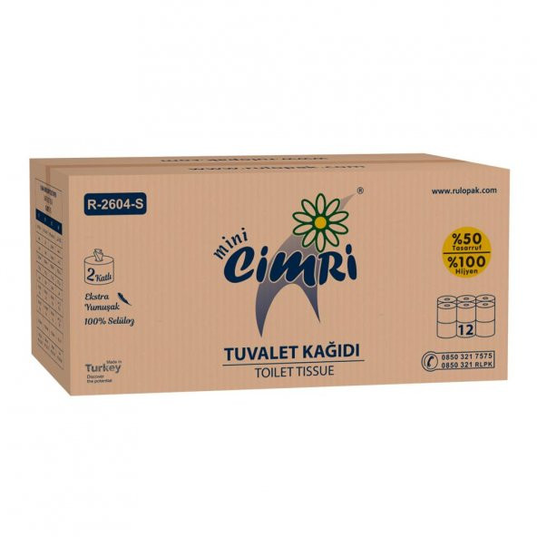 Rulopak Mini Cimri Tuvalet Kağıdı 2 Katlı 5 Kg - 2