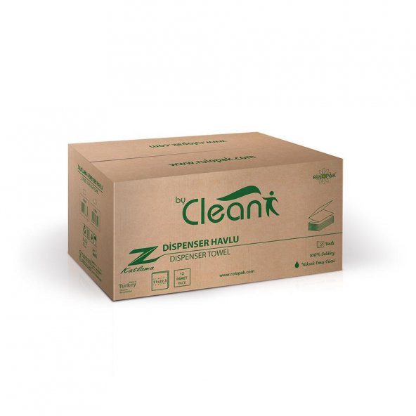 Rulopak By Clean Z Katlama Havlu Kağıt 2 Katlı 150 Yaprak 12Li Paket - 2