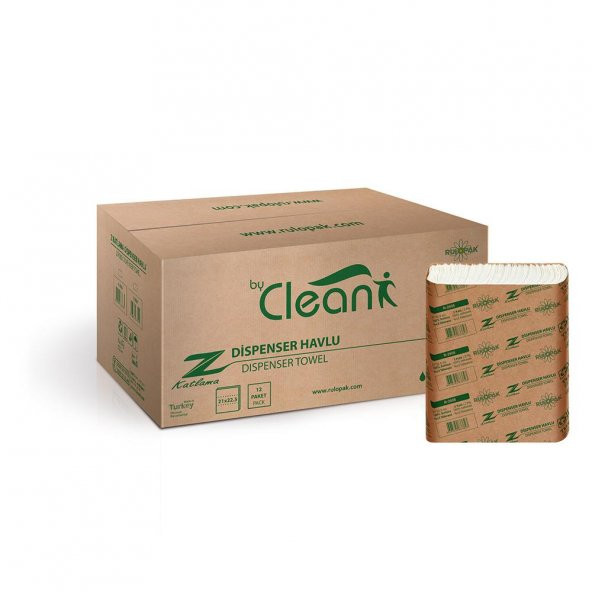 Rulopak By Clean Z Katlama Havlu Kağıt 2 Katlı 150 Yaprak 12Li Paket - 5
