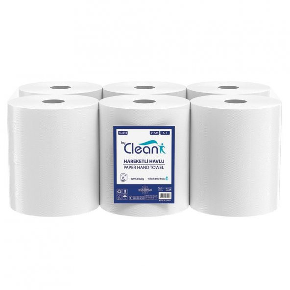 Rulopak By Clean Hareketli Havlu 2 Katlı 21 Cm 67 M 6Lı Paket 4 Kg - 4