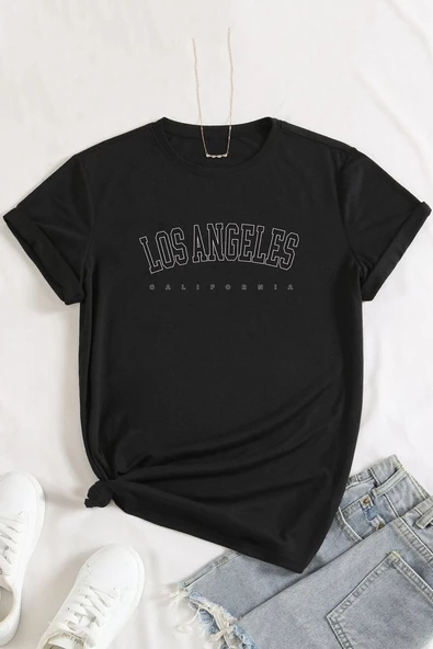 Unisex Los Angles Tasarım Tshirt