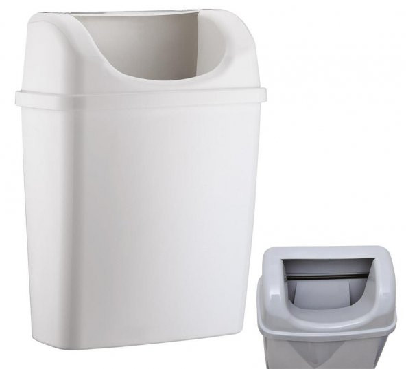 Rulopak Duvara Monte Çöp Kovası 6 Litre Beyaz - Resim 4