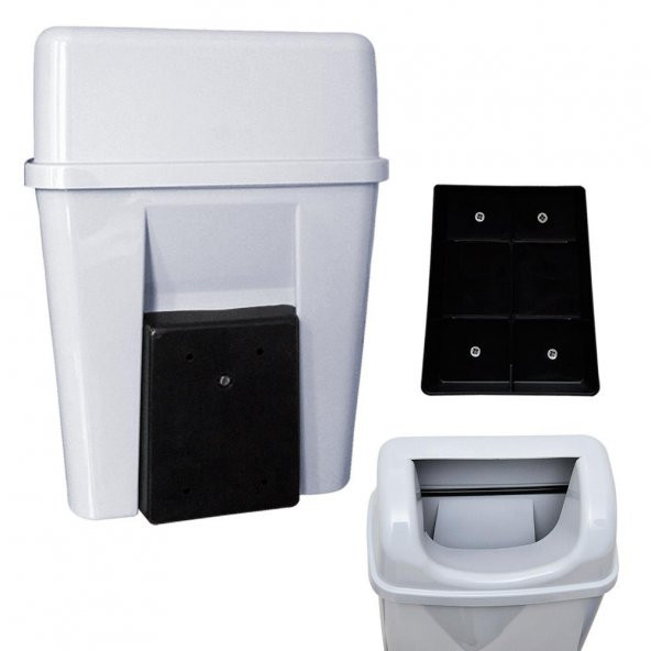 Rulopak Duvara Monte Çöp Kovası 6 Litre Beyaz - Resim 5