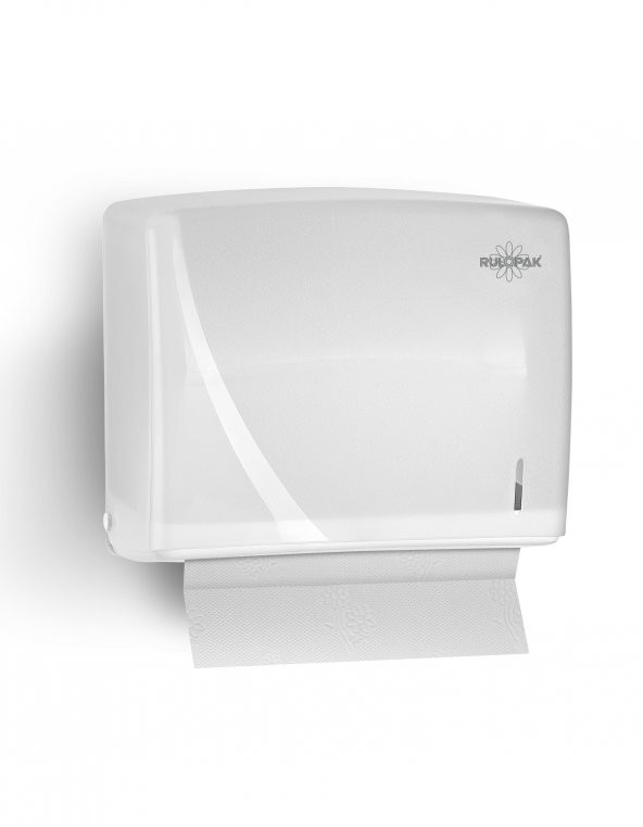 Rulopak Modern C-V Katlama Kağıt Havlu Dispenseri 200Lü Transparan Beyaz - 2