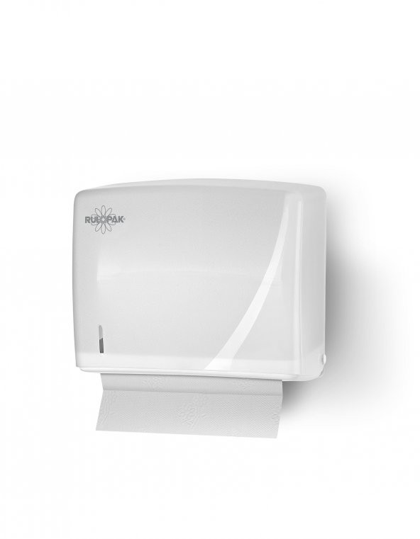 Rulopak Modern C-V Katlama Kağıt Havlu Dispenseri 200Lü Transparan Beyaz - 4