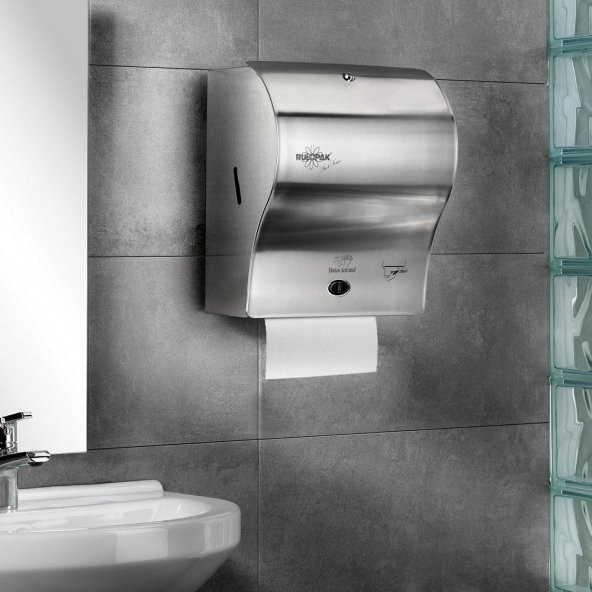 Rulopak Sensörlü Kağıt Havlu Dispenseri Paslanmaz 21 Cm - 6
