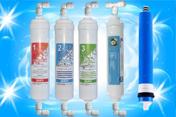 Inline Kapalı Kasa Tüm Su Arıtma Cihazları için 5li Filtre Seti - Resim 4