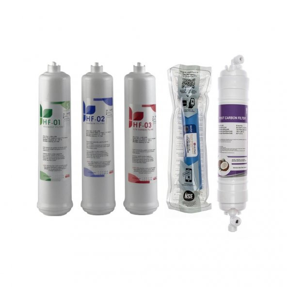 SULOOK KAPALI KASA SU ARITMA CİHAZLARINA UYUMLU ÜSTTEN ÇİFT ÇUBUKLU INLINE 5Lİ SET LG MEMBRANLI ürün görseli