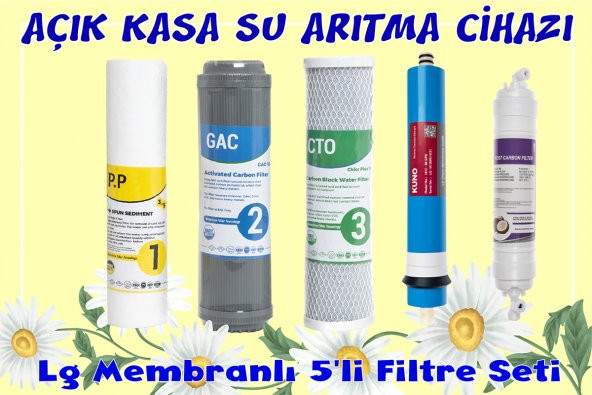 Açık Kasa Cihaz Su Arıtma Filtresi Seti 5 li Membran Filtre Seti - 2