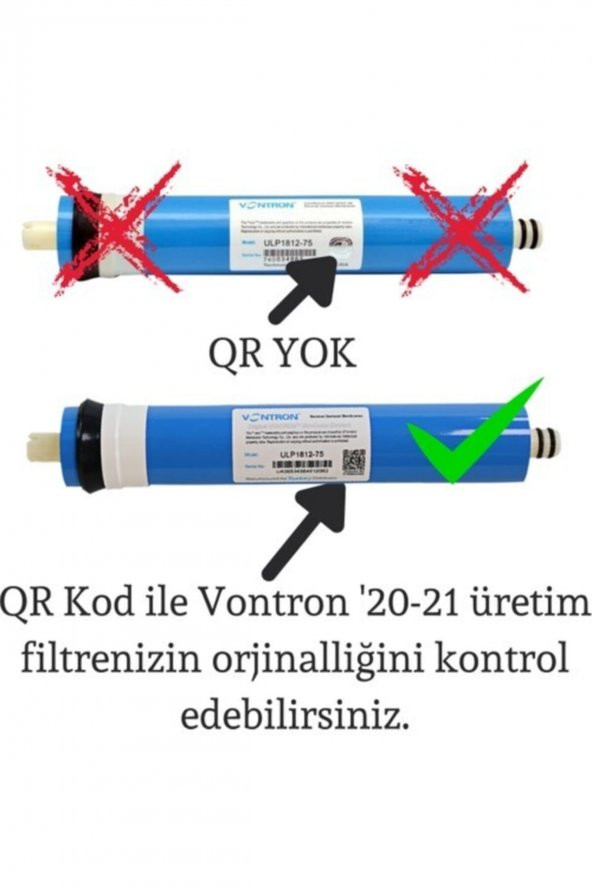Su Arıtma Cihazı Membran Filtresi Qr(kare Kod) 2021 Üretim - Resim 3