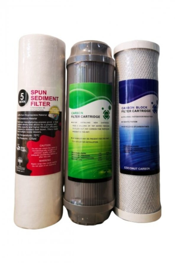 Su arıtma cihazı 3lü filtre set