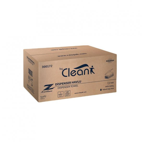 Rulopak By Clean Z Katlama Havlu Kağıt 2 Katlı 200 Yaprak 12Li Paket - 2