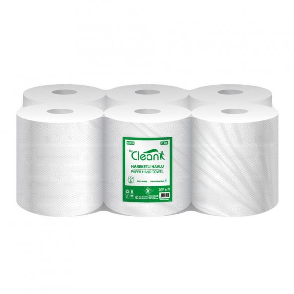 Rulopak By Clean Hareketli Havlu 2 Katlı 21 Cm 58 Metre 6Lı Paket 3,5 Kg - Resim 3
