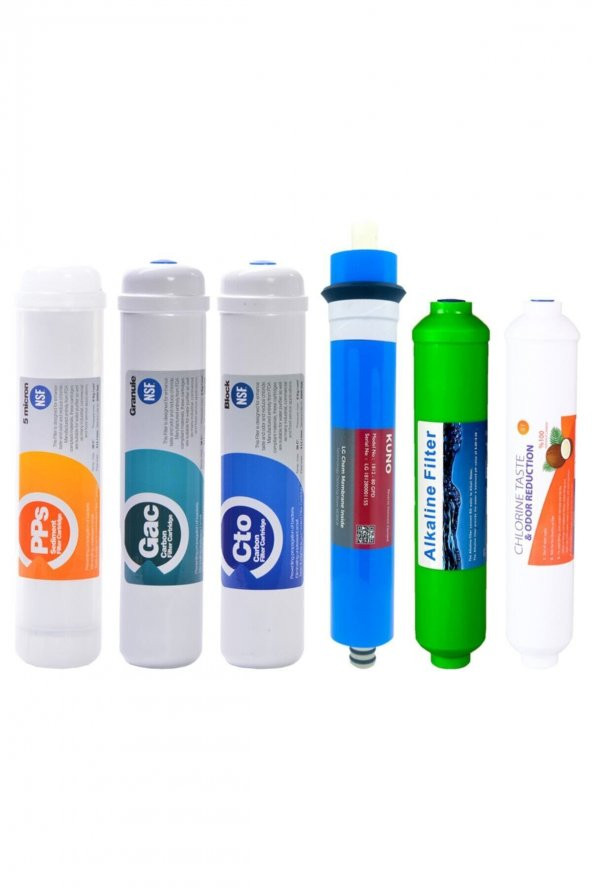 Kapalı Kasa Su Arıtma Cihazı 6lı Inline Filtresi Seti 6 Aşamalı Lg & Kuno Membran ürün görseli 1