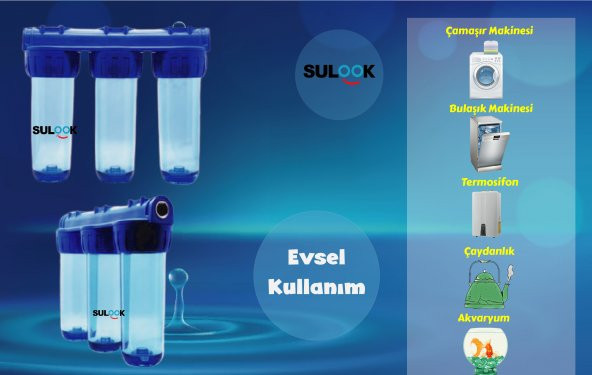 Bina, Daire Girişi Tortu  ve Klor Önleyici Yumuşatma Sayaç Filtresi - 5