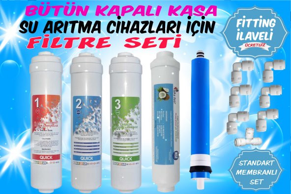 Kapalı Kasa Su Arıtma Cihazları için Ekonomik Filtre Seti - Resim 2