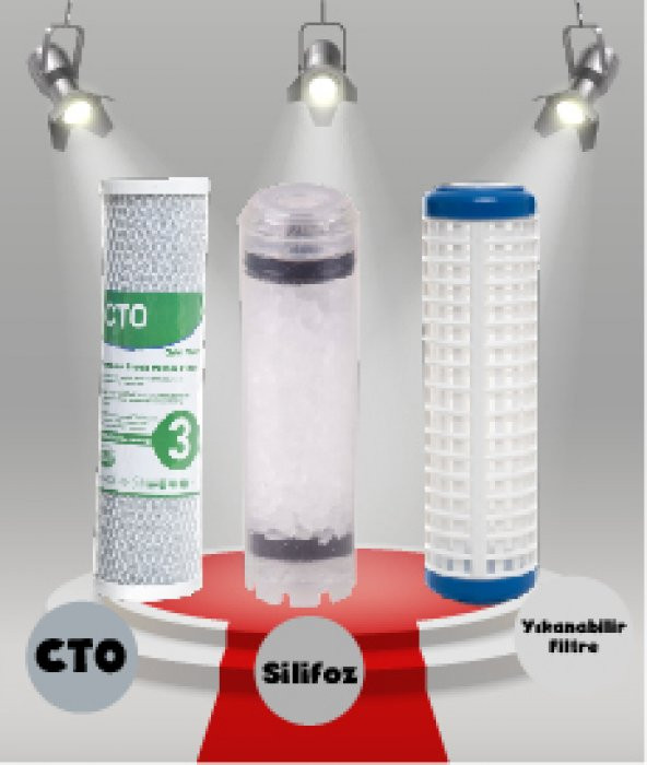 Daire Girişi Için 3lü Filtre Seti Silifozlu Su Arıtma Filtresi - Resim 5