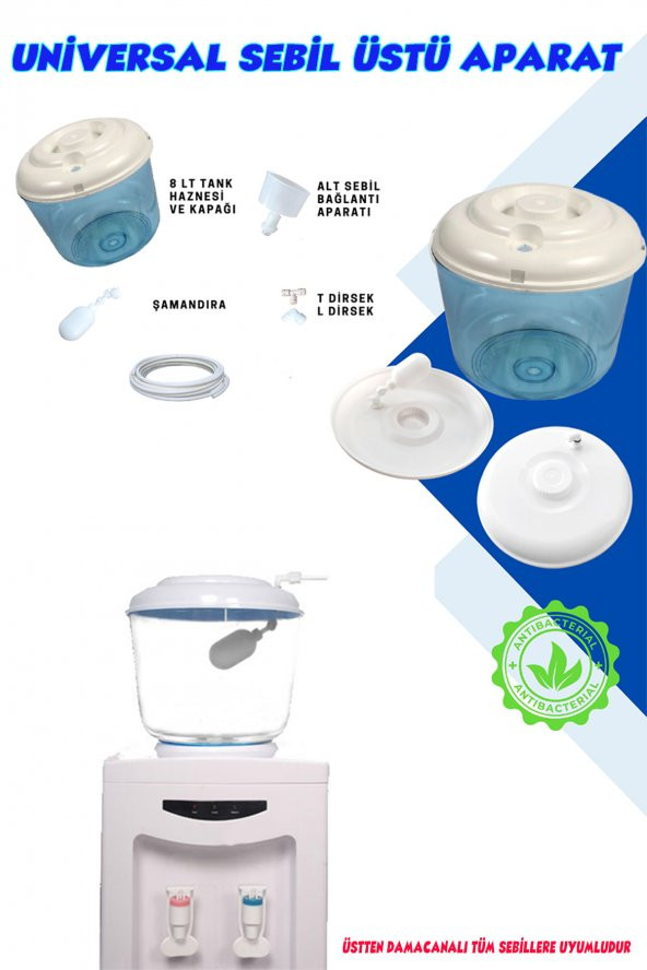 Eversky Uyumlu Sebil Üstü Aparatı (Tanklı- 10 metre Hortumlu) - 2