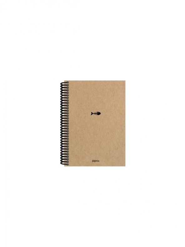 Orta Boy çizgisiz  Sert Kapaklı Desenli Kraft Defter 17 x 23 cm 100 yp