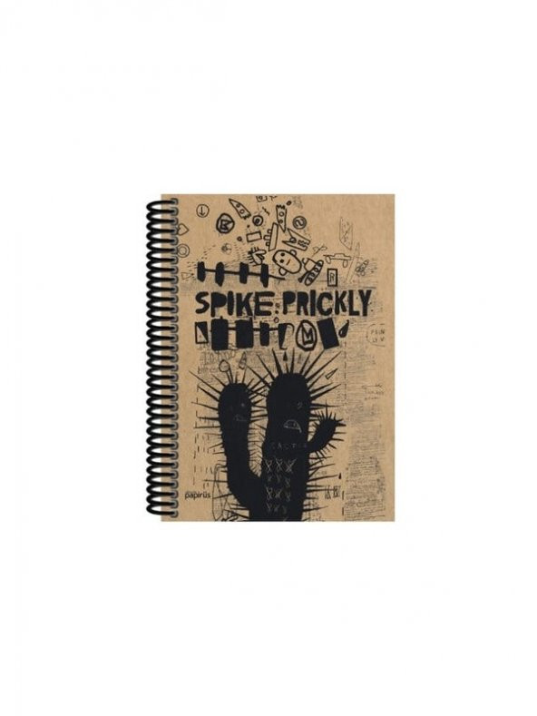 Orta Boy çizgisiz  Sert Kapaklı Desenli Kraft Defter 17 x 23 cm 100 yp - 3