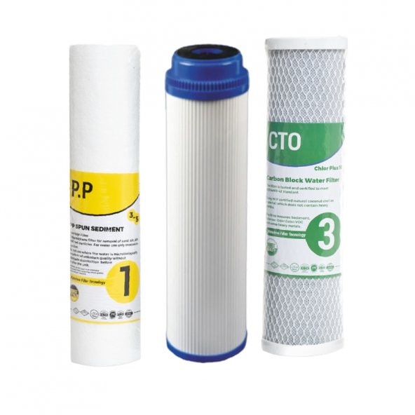 SULOOK SU ARITMA CİHAZI AÇIK KASA ÇİFT KARBONLU 4LÜ FİLTRE SETİ - Resim 5