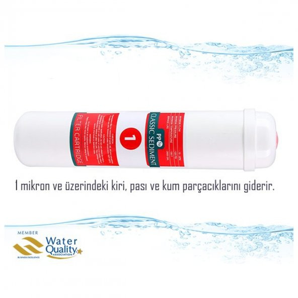 Lotto Filters  Kapalı Kasa Su Arıtma Cihazı Filtresi - Inline 7 Aşamalı Su Arıtma Filtre Seti -4lü- Gold - 4