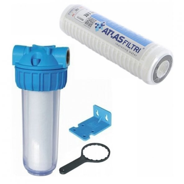 Lotto Filters Atlas Daire Girişi 10 Housing ve Yıkanabilir Filtre (50 Micron) - Resim 2