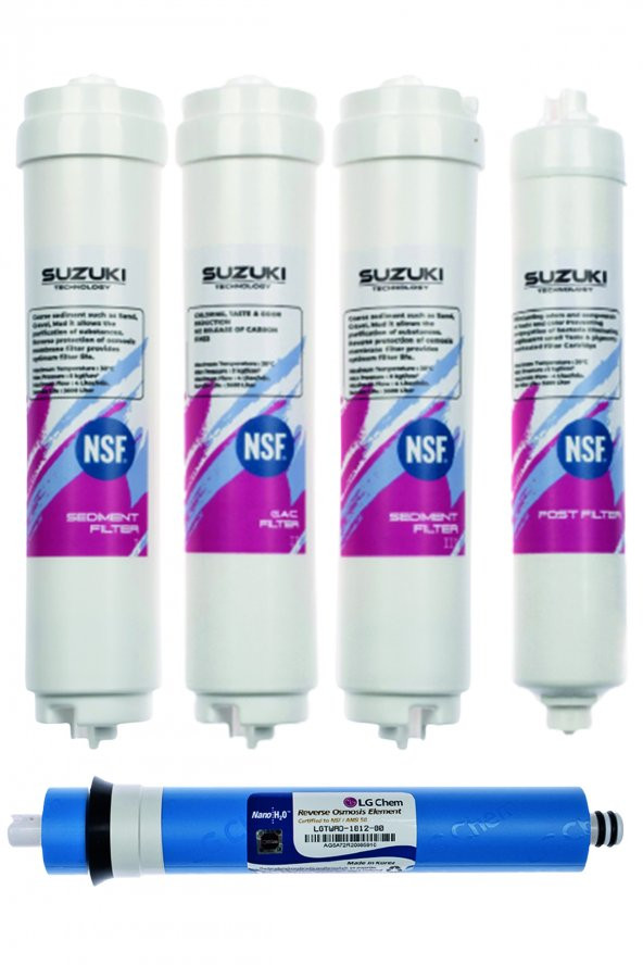 Kapalı Kasa Su Arıtma Cihazı Filtresi 5 li Filtre Seti - LG Membran - 2