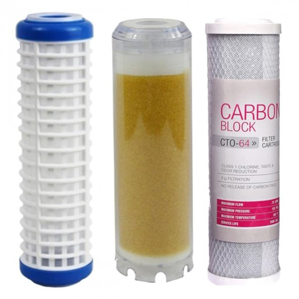 Daire Girişi Üçlü Filtrasyon Sistemi Yedek Filtre Seti ürün görseli 1