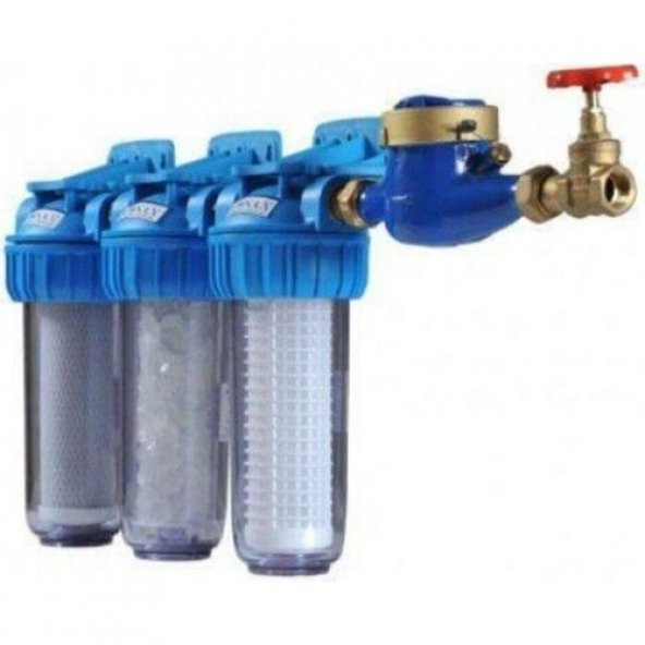 Sulook Daire Bina Girişi 3 Lü Kireç Önleyici Filtre - Resim 2