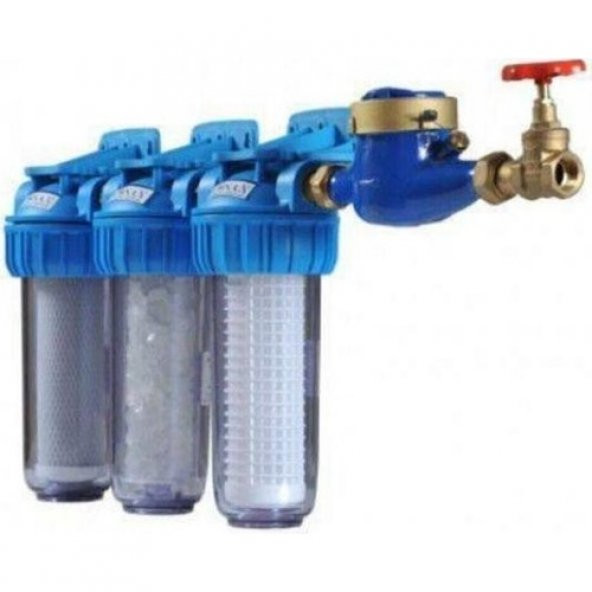 Sulook Daire Bina Girişi 3 Lü Kireç Önleyici Filtre - Resim 3