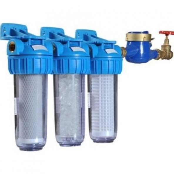 Sulook Daire Bina Girişi 3 Lü Kireç Önleyici Filtre - Resim 4