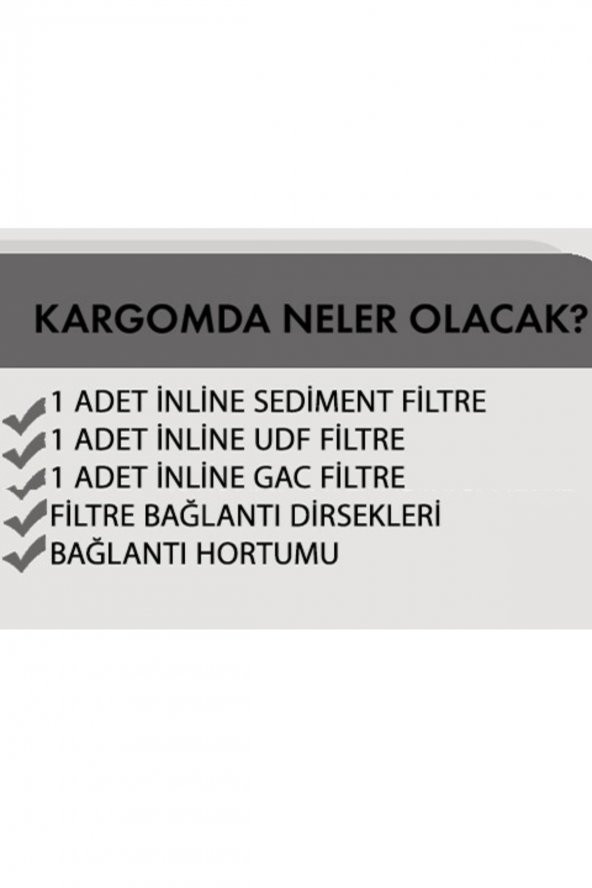 Kapalı Kasa Su Arıtma Cihazı Inline Filtresi 3lü Filtre Set - Resim 2