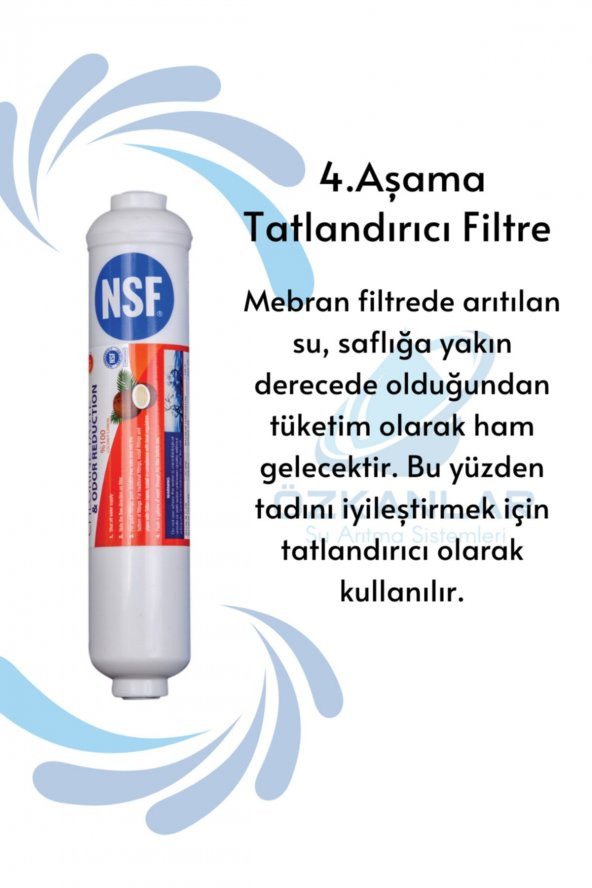 Kapalı Kasa Su Arıtma Cihazı Iki Tarafı Çubuklu 6lı Filtre Seti Membran Nsf Onaylı