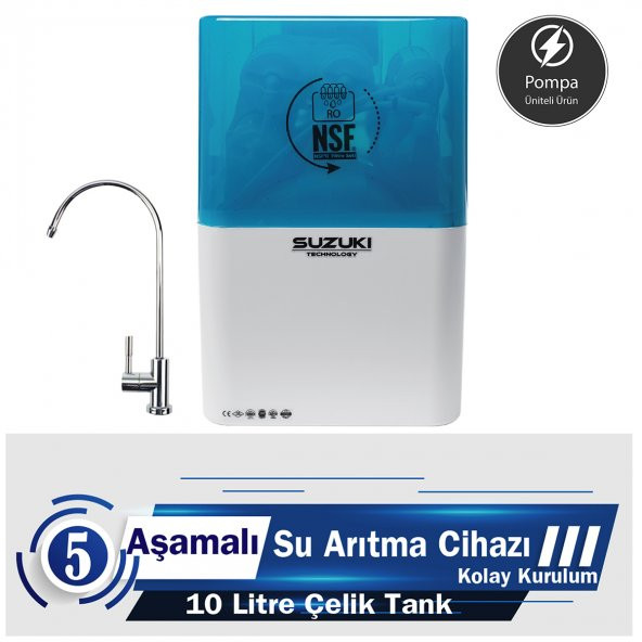 SUZUKI Technology 5 Aşamalı Su Arıtma Cihazı- Ekonomik Model POMPALI CİHAZ - Resim 3