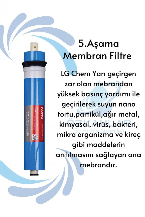 Kapalı Kasa Su Arıtma Cihazı Iki Tarafı Çubuklu 6lı Filtre Seti Membran Nsf Onaylı - 6