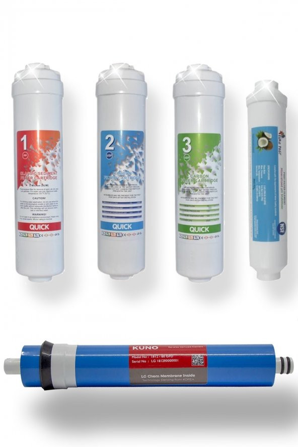 Aura Cebilon Silver Su Arıtma Cihazı Uyumlu 5li Filtre Set - Resim 2