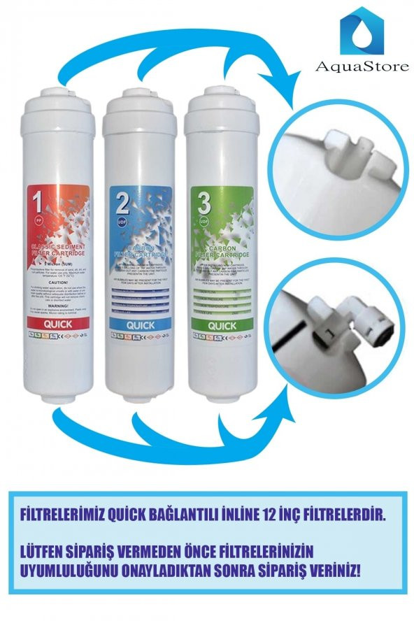 Aura Cebilon Silver Su Arıtma Cihazı Uyumlu 5li Filtre Set - Resim 8