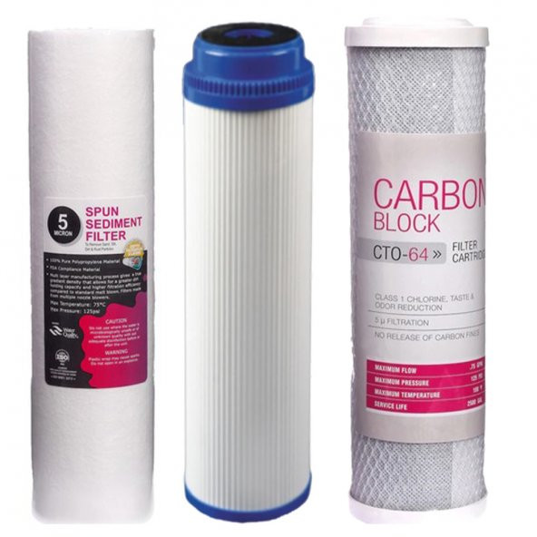 Reverse Osmosis Filtre Seti Full Takım 5 li Açık Kasa Model Su Arıtma Cihazı Uyumlu - Resim 7