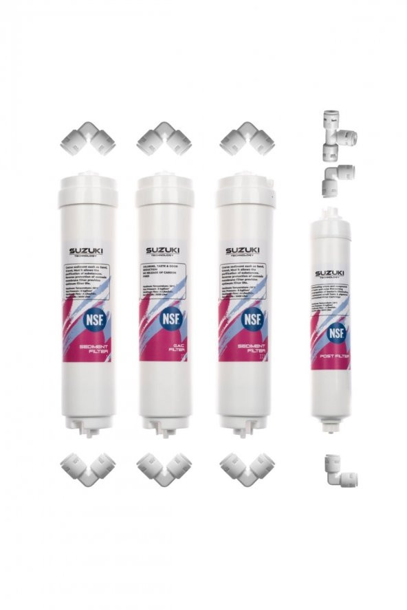 12 Inç Kapalı Kasa Su Arıtma Cihazı Membransız Tam Set (4 Filtre)