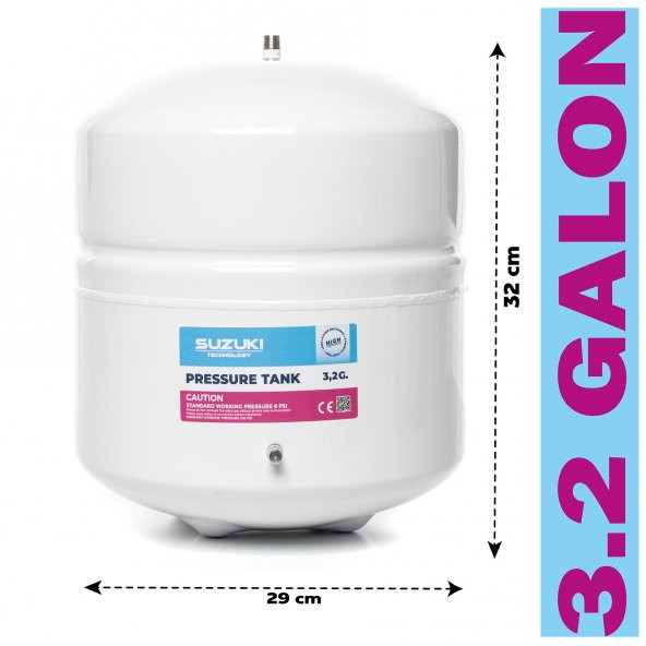Tüm Su Arıtma Cihazlarına Uyumlu 12 Litre 3.2 Galon Metal Tank - 2
