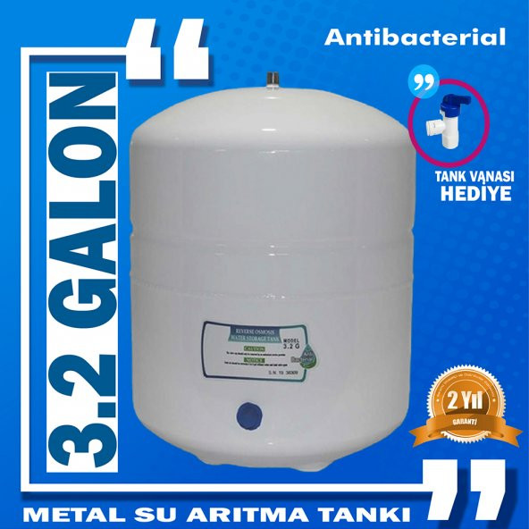 Su Arıtma Cihazı 12 Litre Nsf Onaylı Paslanmaz Metal Tank