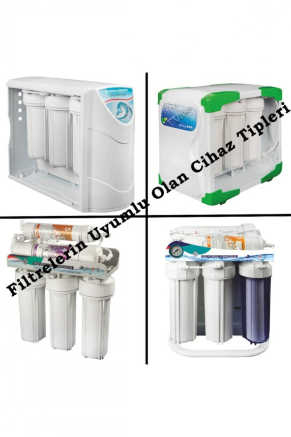 Ihlas Aura Cebilon Compact Uyumlu Su Arıtma Cihazı Kartuşlu 5li Filtre Seti - 7