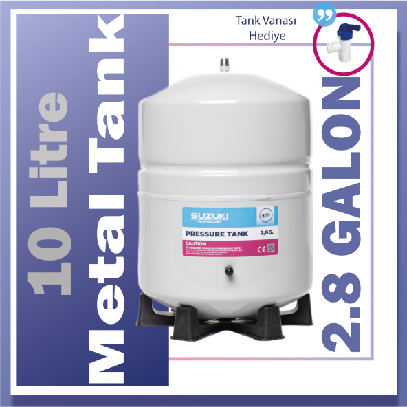 Tüm Su Arıtma Cihazlarına Uyumlu 2,8 Galon (10 Lt) Metal Tank - Resim 5
